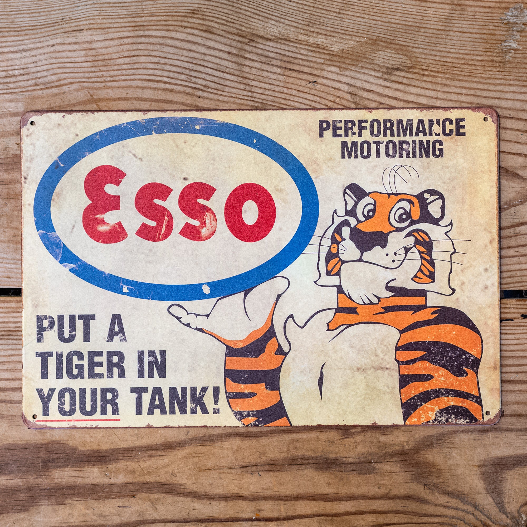Esso Tiger Metal Sign - Image 2