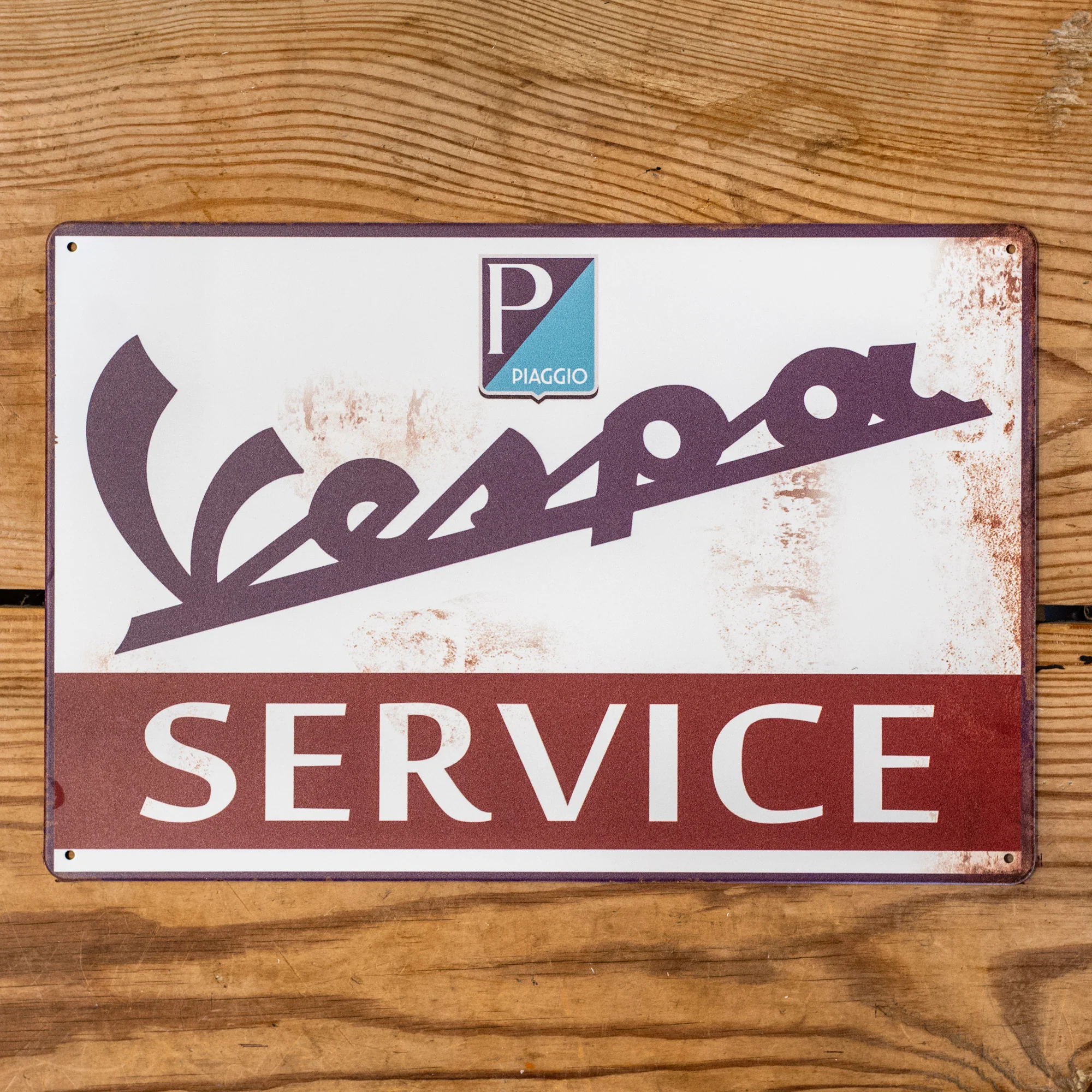 Vespa Service Metal Sign